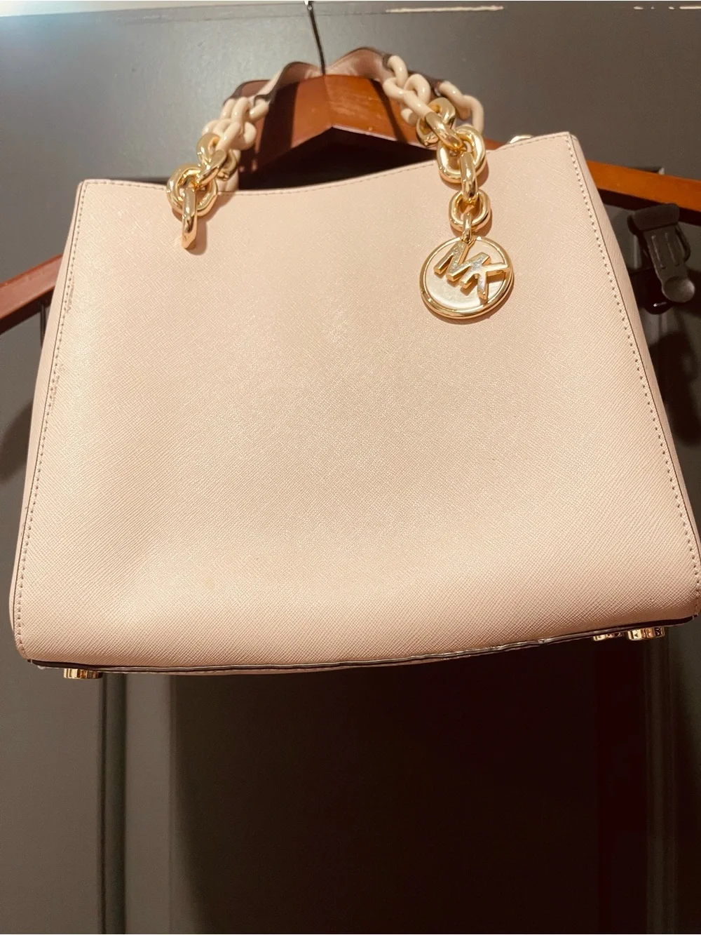 MICHAEL Kors CYNTHIA MD Satchel Ballet Pink Saffiano Leather Bag
